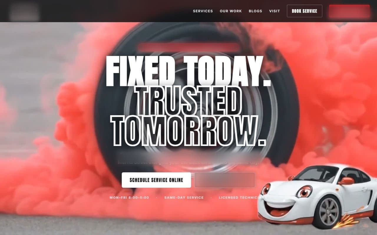 Tire & Auto website we built